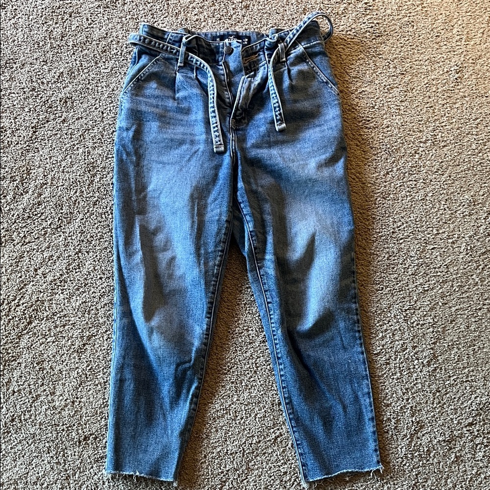 Hollister Light Blue Denim Jeans with Navy Logo Tag